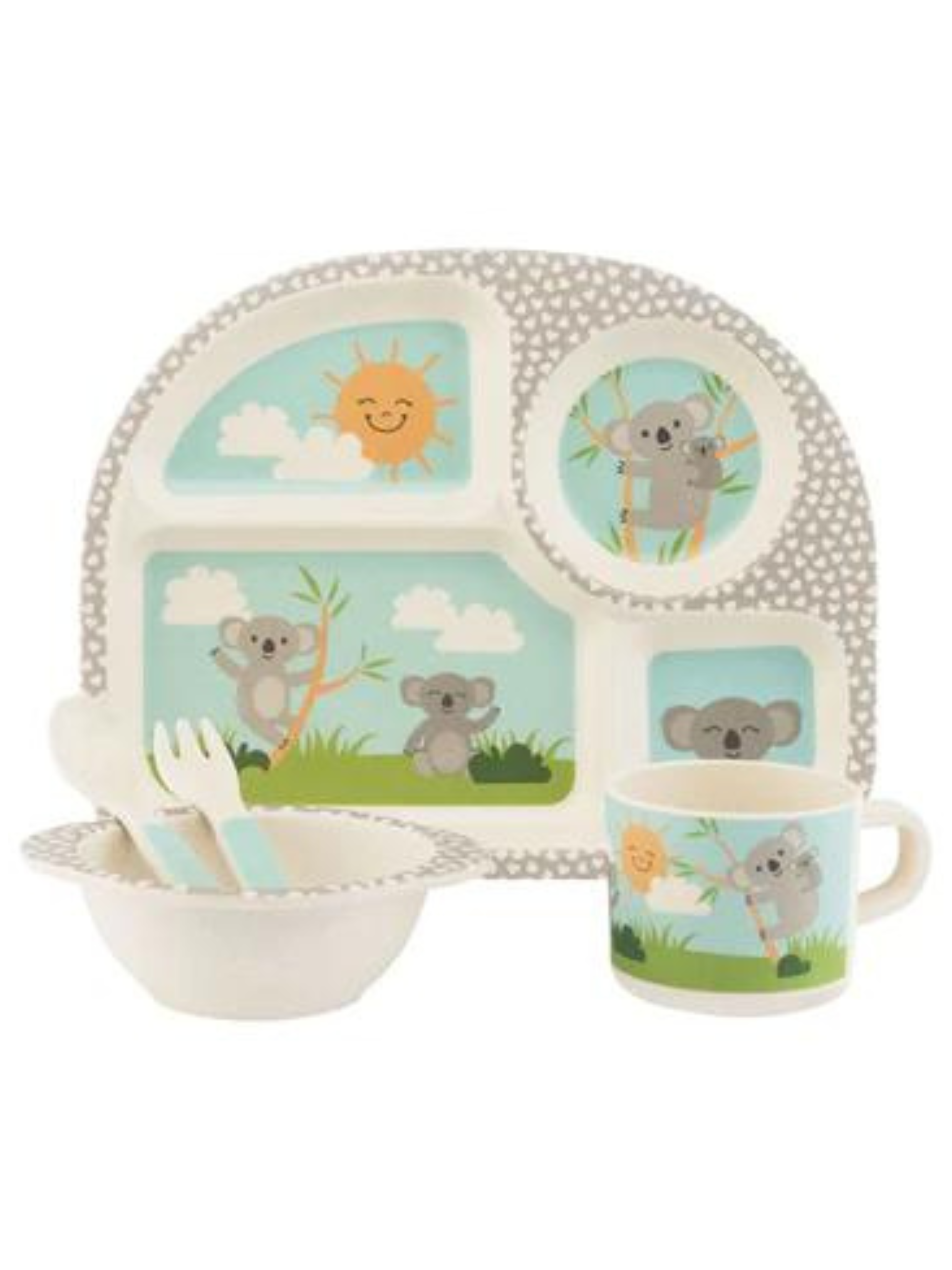 Koalas Bamboo Dish Set