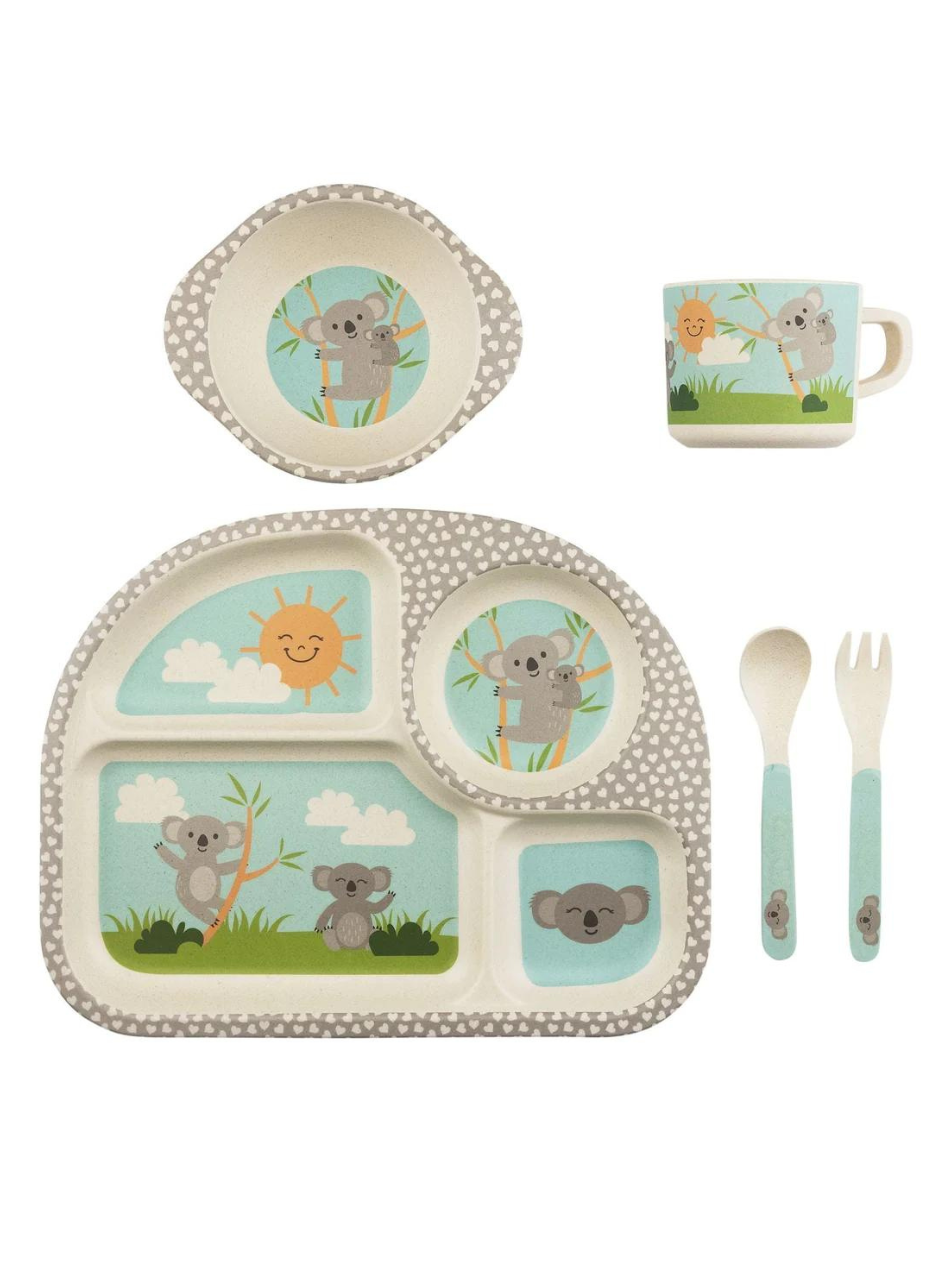 Koalas Bamboo Dish Set