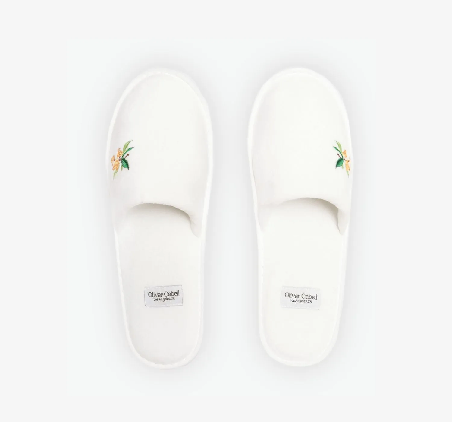 LA Capsule Terry Cloth Slippers | Alpine White