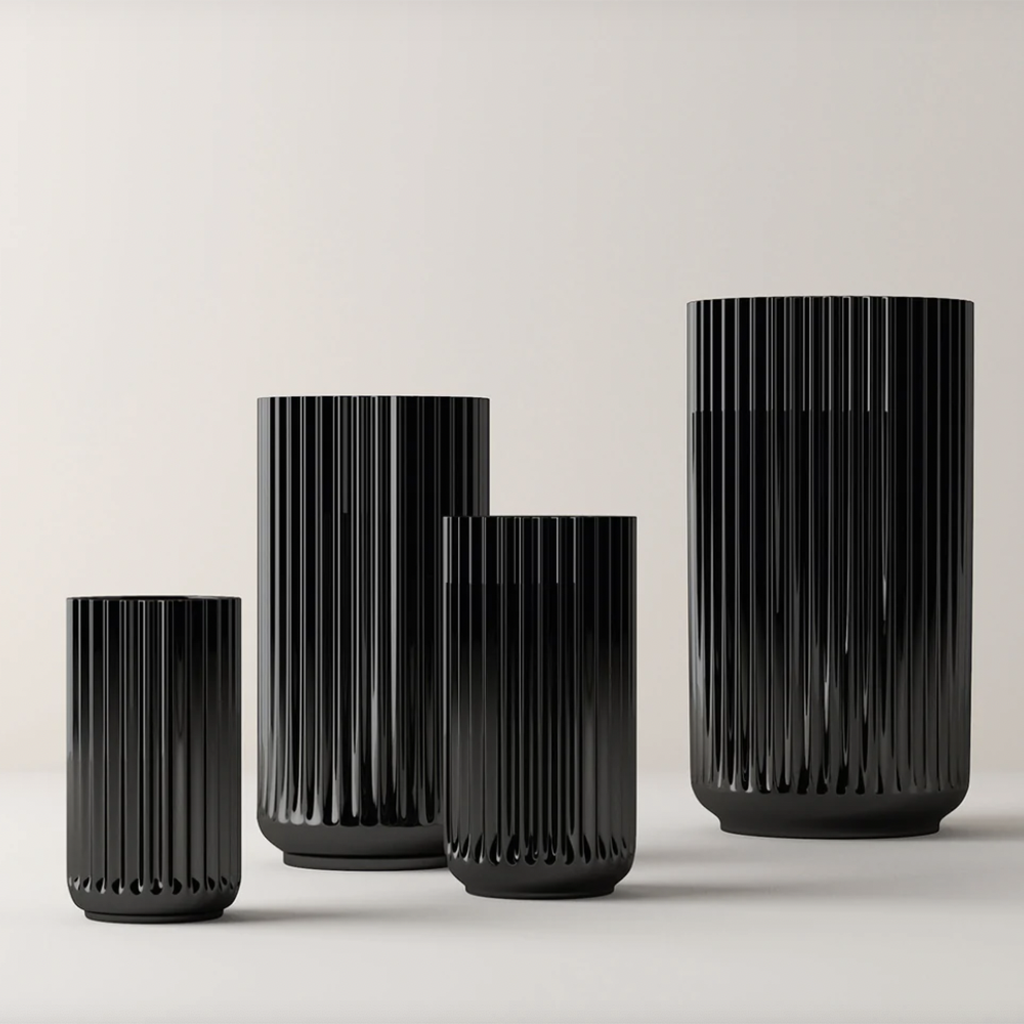 Lyngby Vase 38cm Black