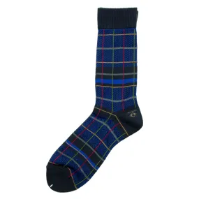 Marcomonde - Checks Peru Socks - Navy / Blue