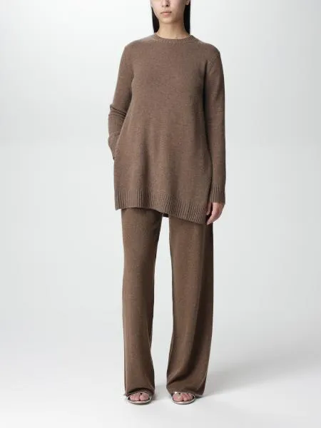 MaxMara  |Casual Style Plain V-neck & Crew neck