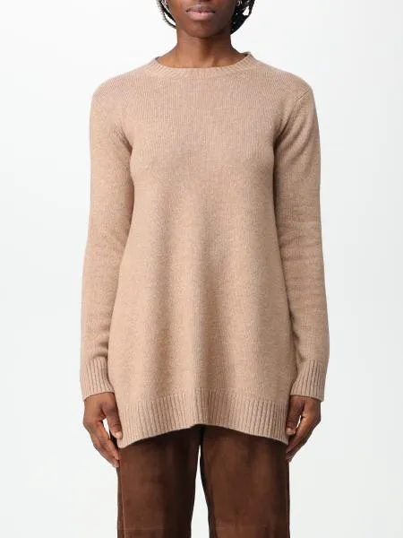 MaxMara  |Casual Style Plain V-neck & Crew neck