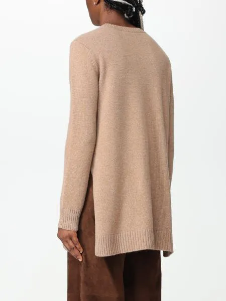 MaxMara  |Casual Style Plain V-neck & Crew neck