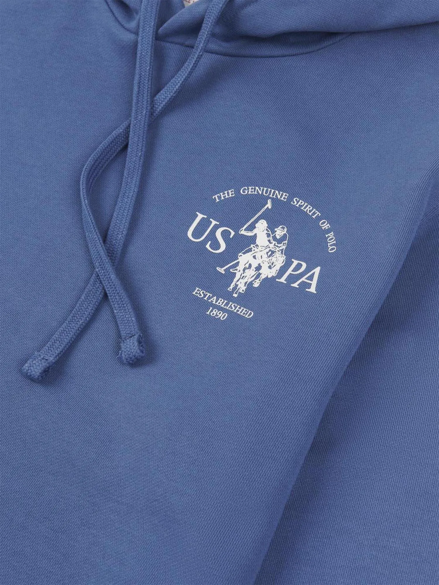 Mens Front & Back Graphic Hoodie in Blue Horizon