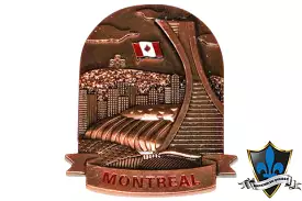 Montreal landmark metal  bronze fridge magnet