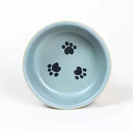 NEW! Set of 2 Small Greystone Brookline Pet Bowls by Emerson Creek Pottery Made in USA 0152696x2pc