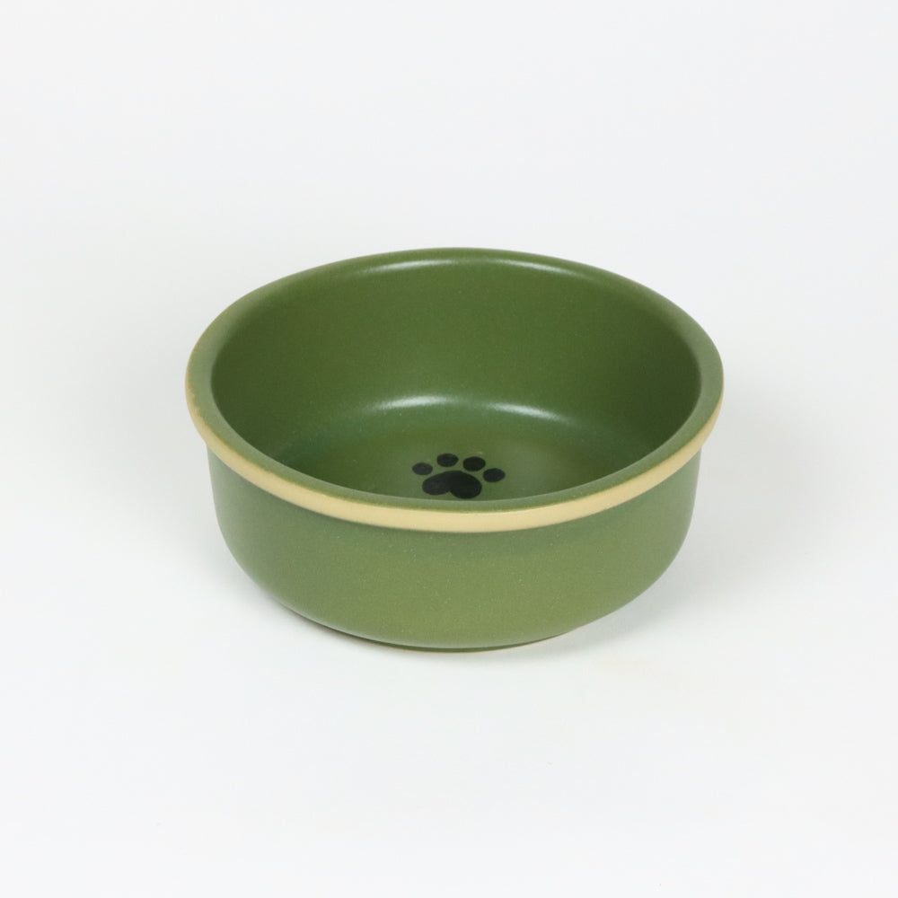 NEW! Set of 2 Small Moss Brookline Pet Bowls by Emerson Creek Pottery Made in USA 0152781x2pc