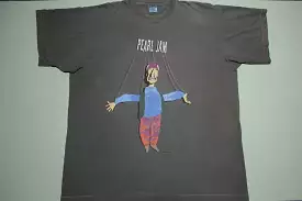 Pearl Jam 1994 String Puppet Marionette Vintage 90's Freak Swallow Toaster T-Shirt