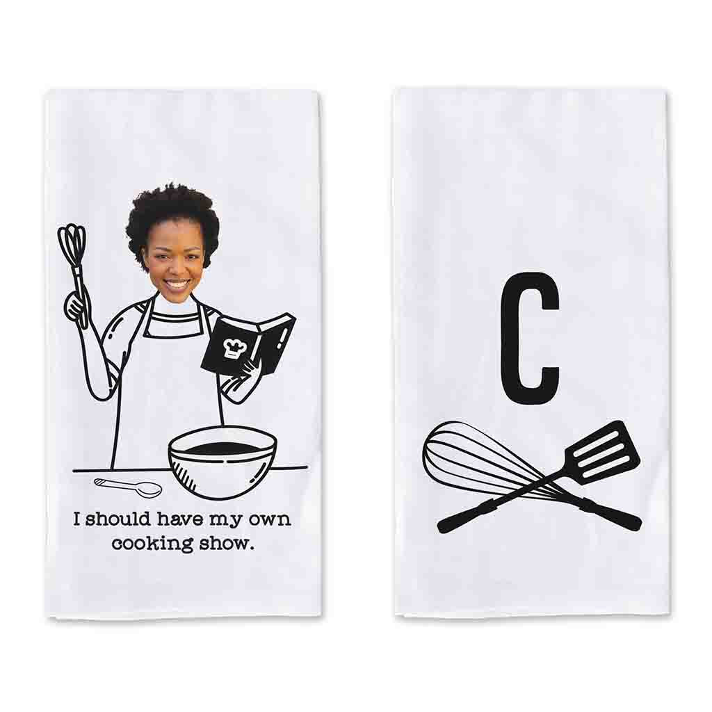 Personalized Kitchen Towels for a Wannabe Cooking Show Host