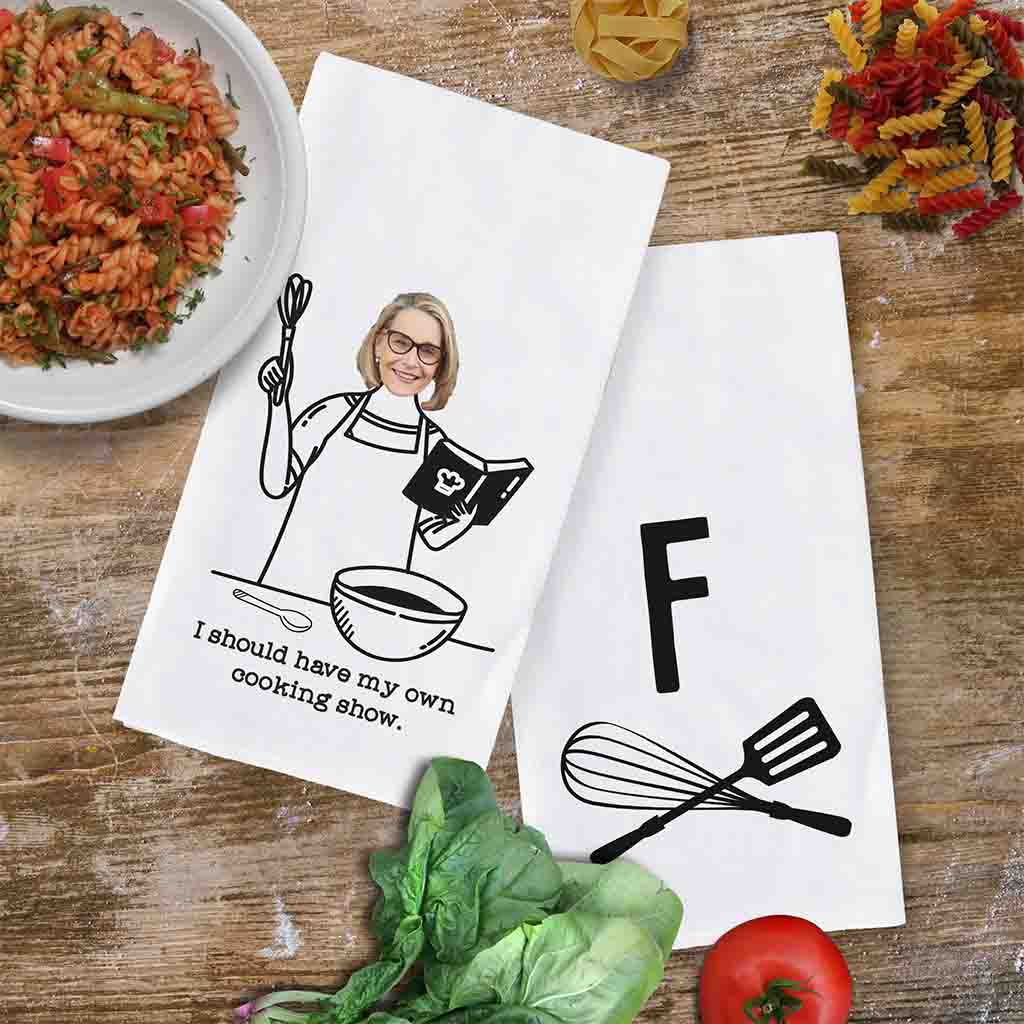 Personalized Kitchen Towels for a Wannabe Cooking Show Host