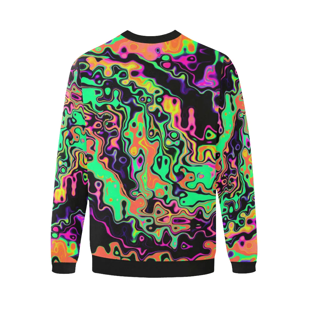 Radioactive Spill Men's Big & Tall Oversized Fleece Crewneck Sweatshirt