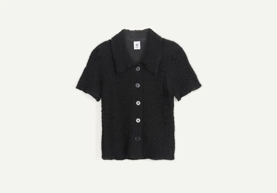 RONRON  |Casual Style Street Style Plain Short Sleeves Elegant Style