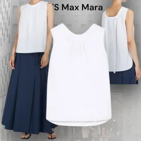 S Max Mara  |Casual Style Sleeveless Cotton Elegant Style