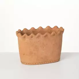 Scalloped Edge Dish Garden Pot