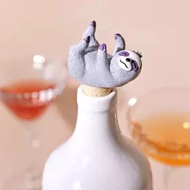 Sleepy Sloth Cork Bottle Stopper