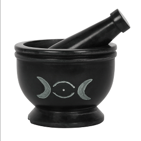 Soap Stone Triple Moon Pestle and Mortar