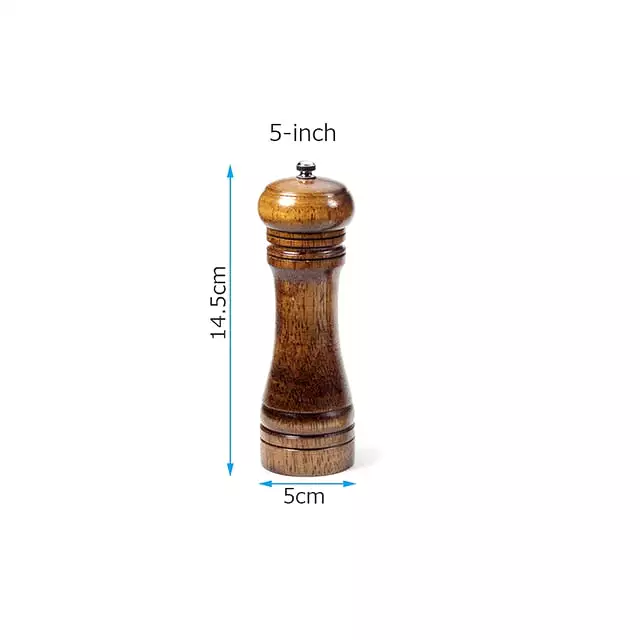 Solid Wood Pepper Mill with Strong Adjustable Ceramic Grinder - KITCHEN TOOL