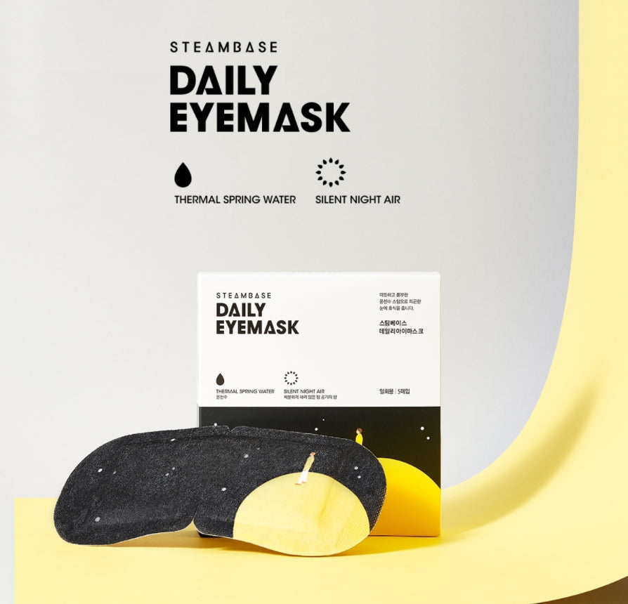 Steambase Daily Eye Mask Silent Night Air 5 Sheets Dry Fatigue Eye Steam Hot Pack Sleep