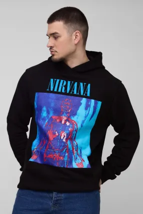 Tall Oversized Nirvana License Print Hoodie