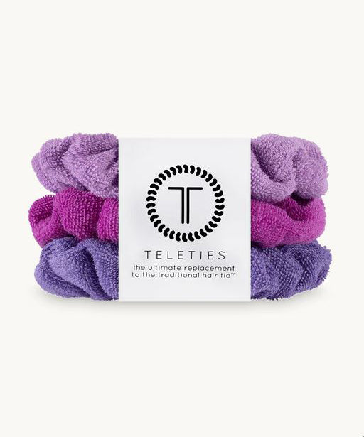 Teleties Terry Cloth Small Scrunchies, Set of 3 - Antigua