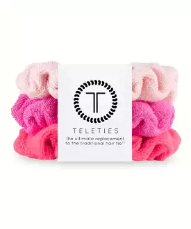 Teleties Terry Cloth Small Scrunchies, Set of 3 - Aruba