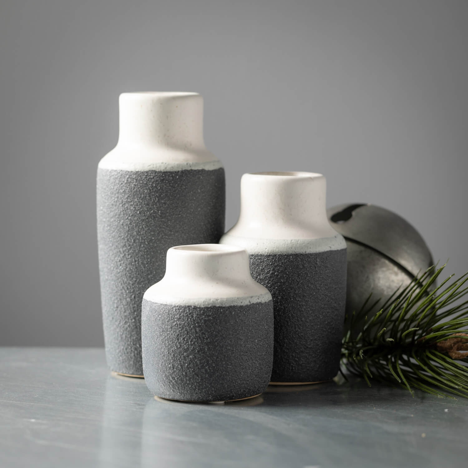 Two-Toned Vase Set Of 3