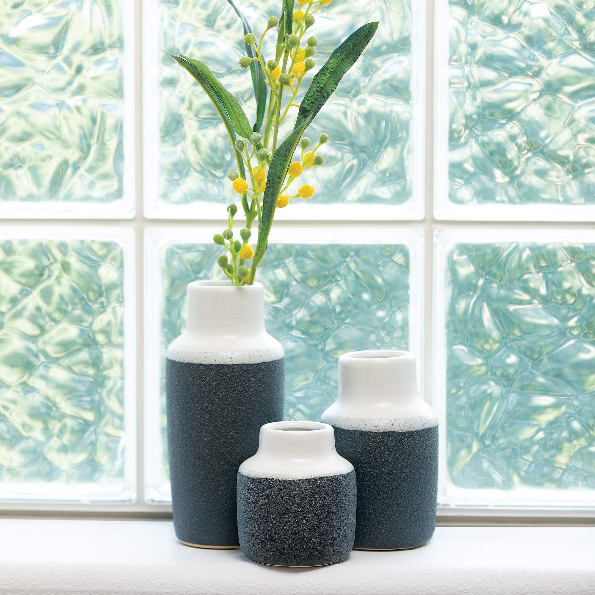 Two-Toned Vase Set Of 3