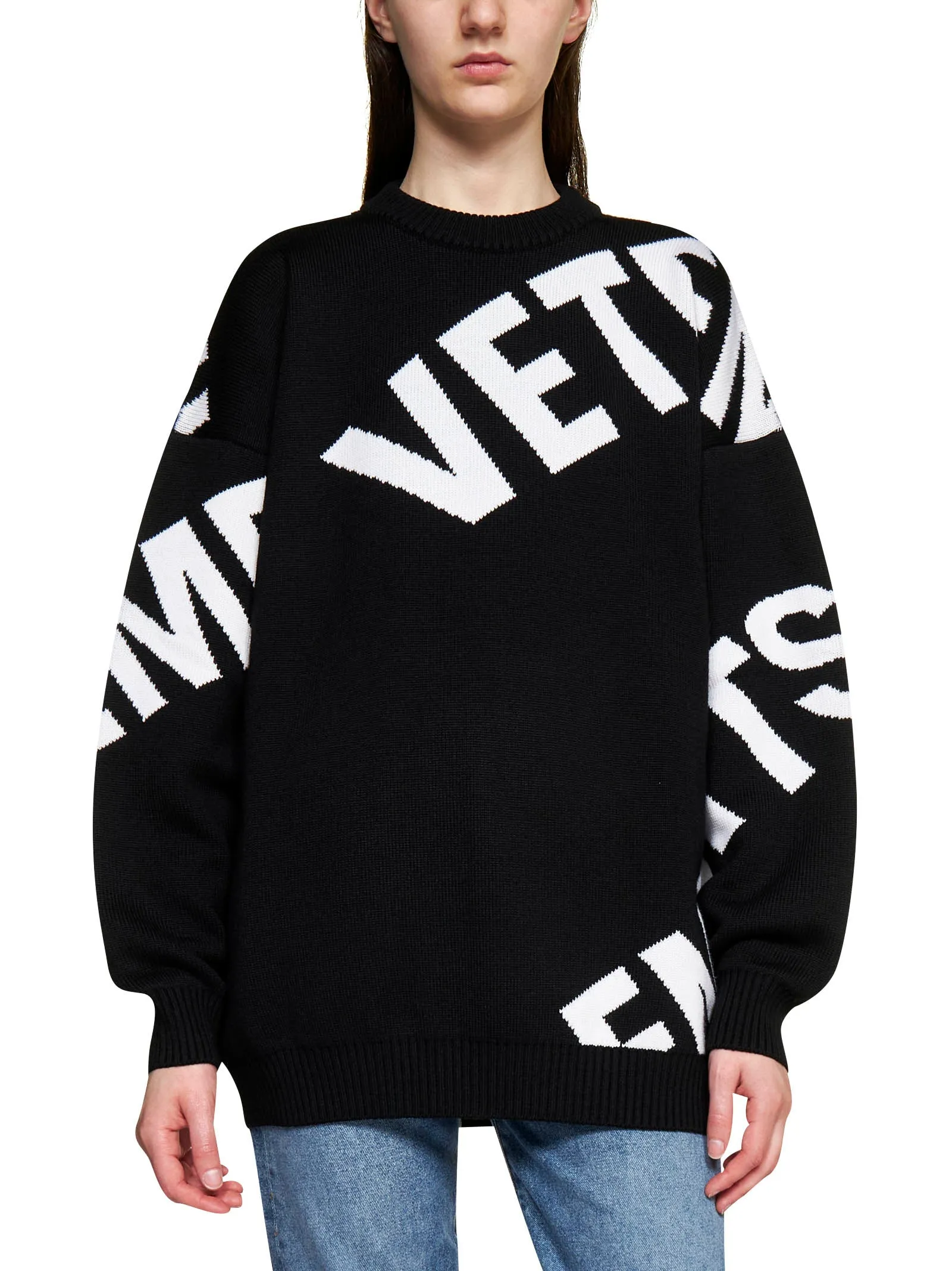 Vetements Intarsia-Logo Crewneck Jumper