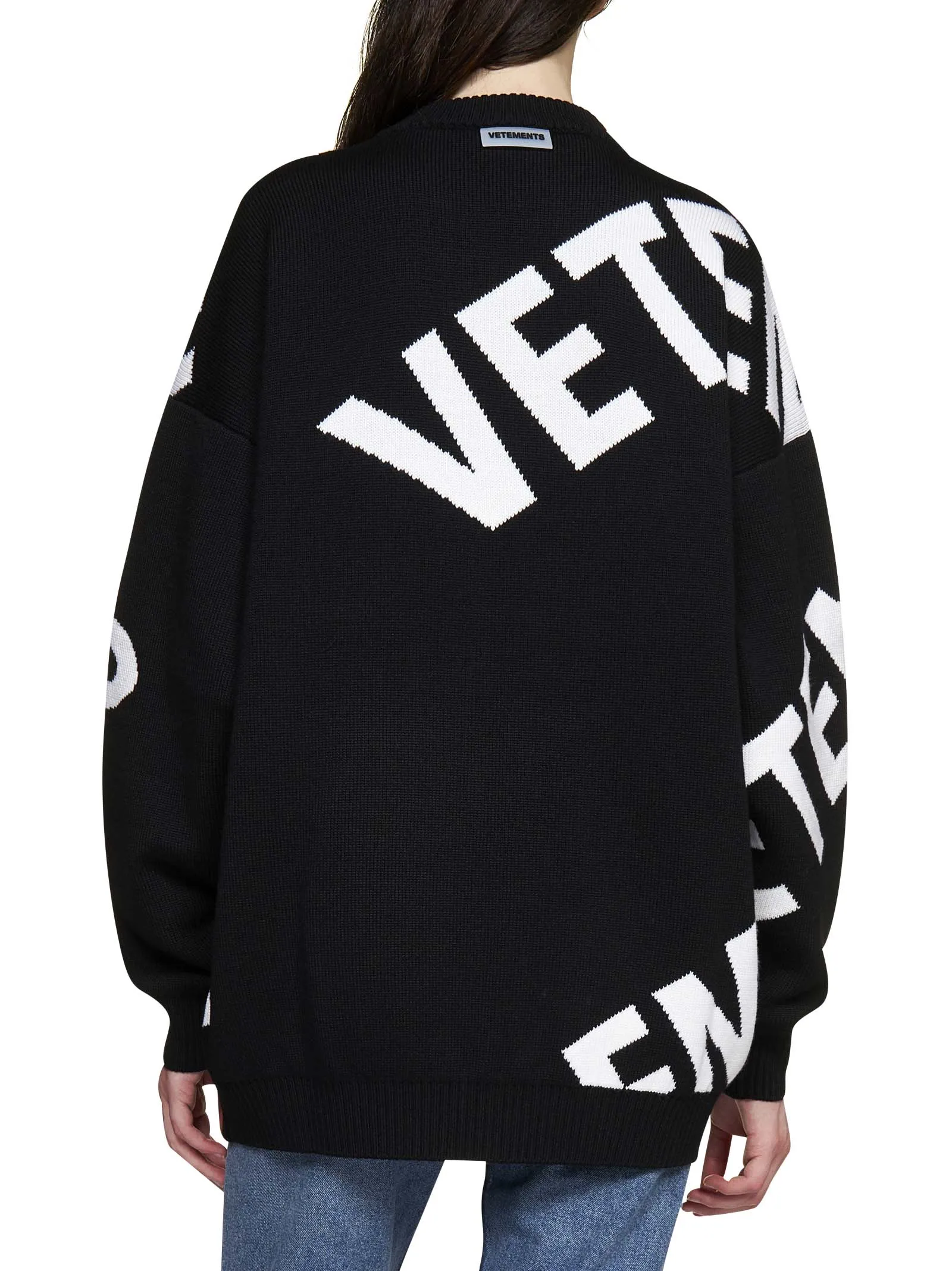 Vetements Intarsia-Logo Crewneck Jumper