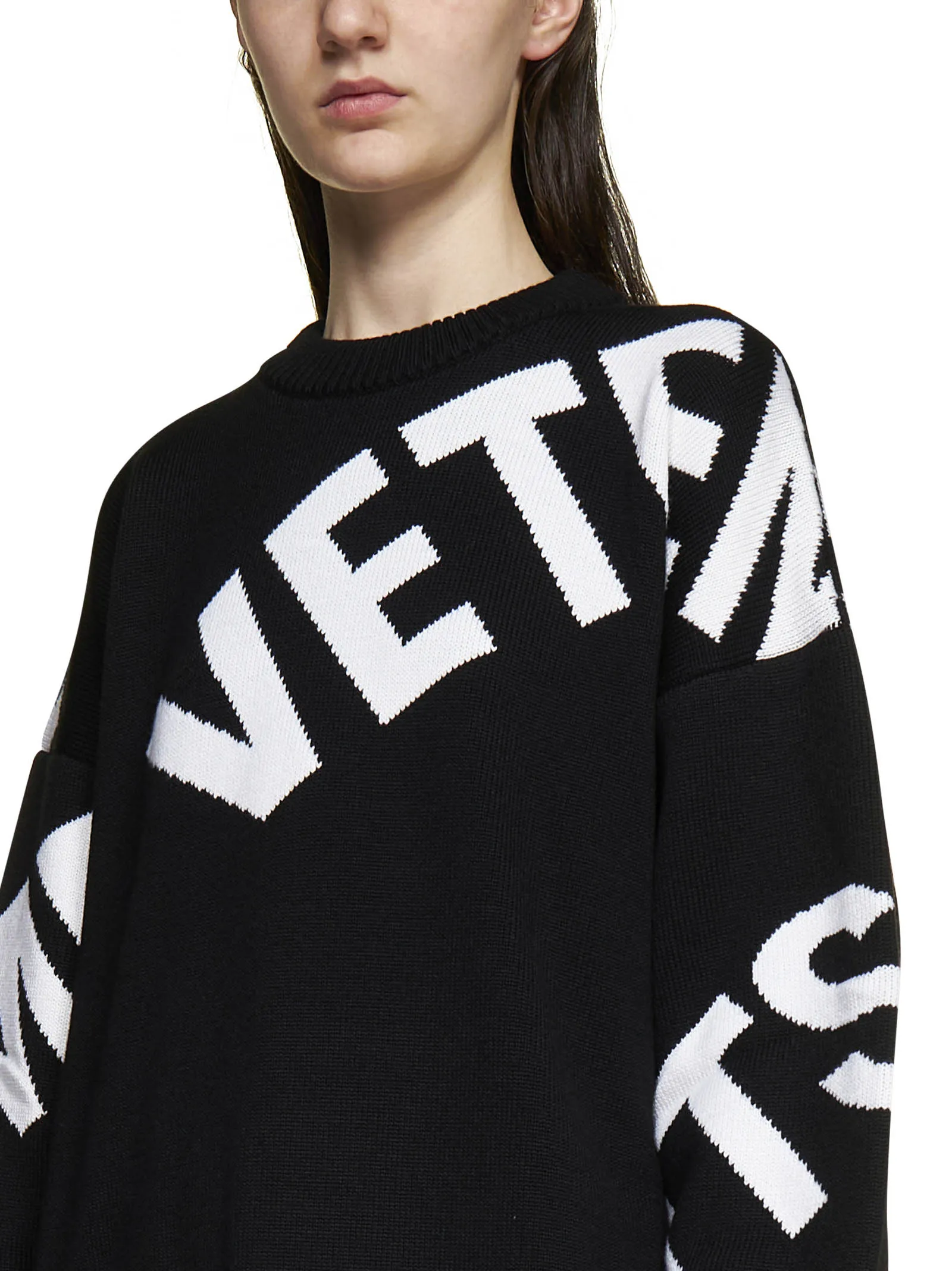 Vetements Intarsia-Logo Crewneck Jumper