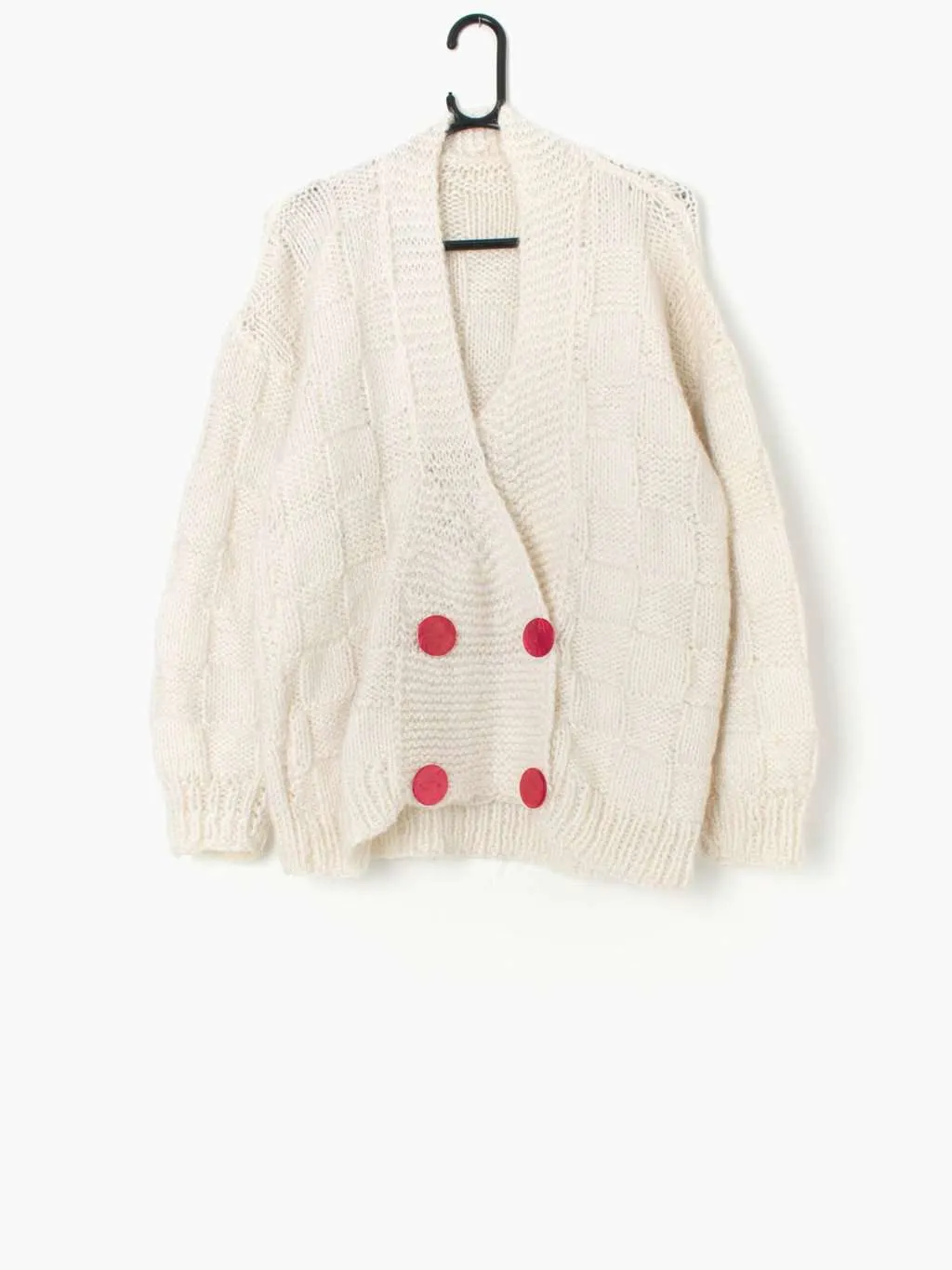 Vintage handknitted mohair wool cardigan – Medium