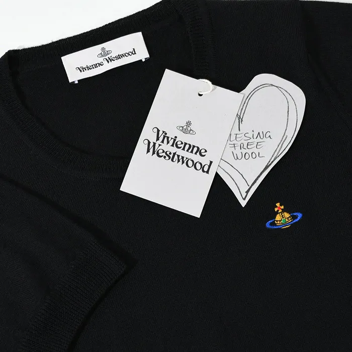 Vivienne Westwood  |Casual Style Plain Logo V-neck & Crew neck