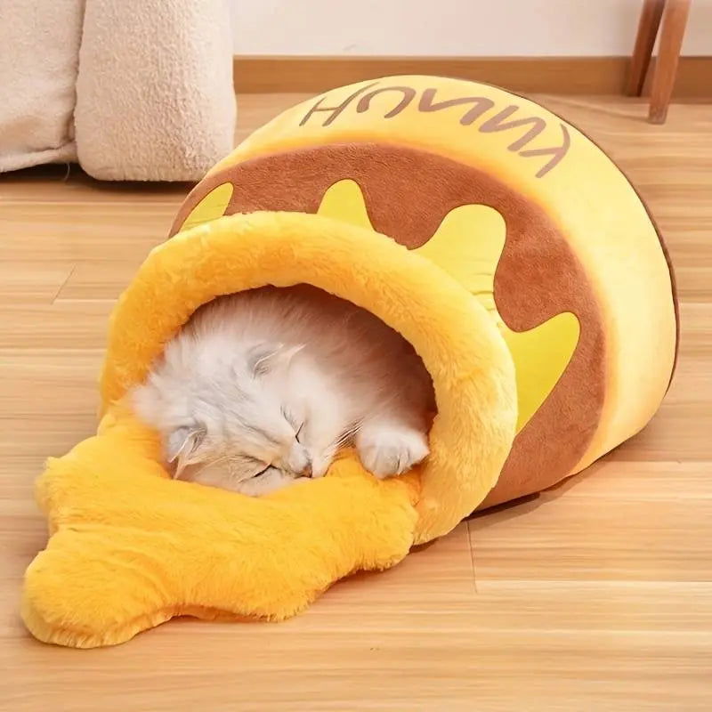 Warm Plush Honey Pot Bed