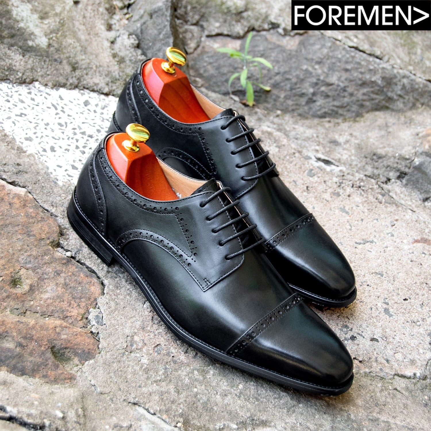 WILLIAM | Black Cap Toe Derby