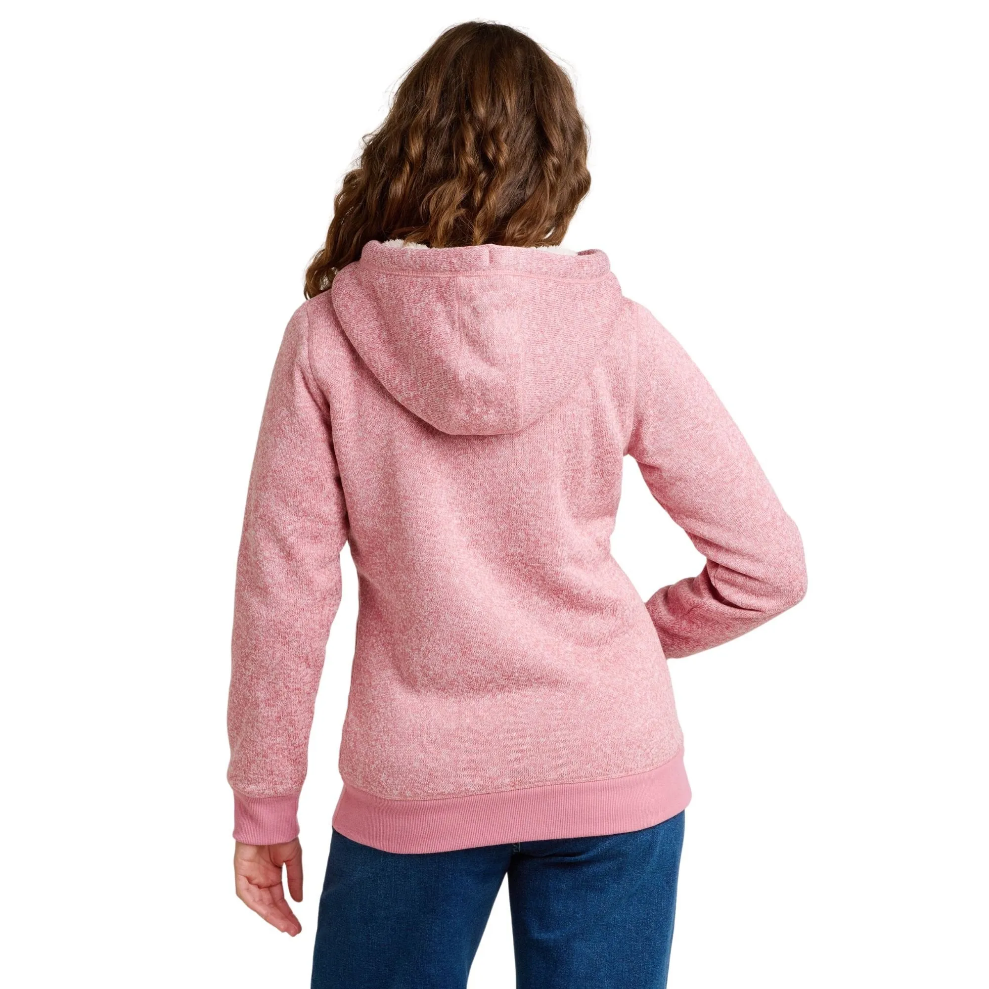 Womens Borg Lined Full Zip Hoodie