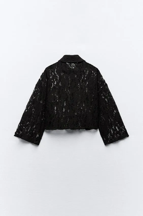 ZARA  |Casual Style Nylon Party Style Lace Elegant Style