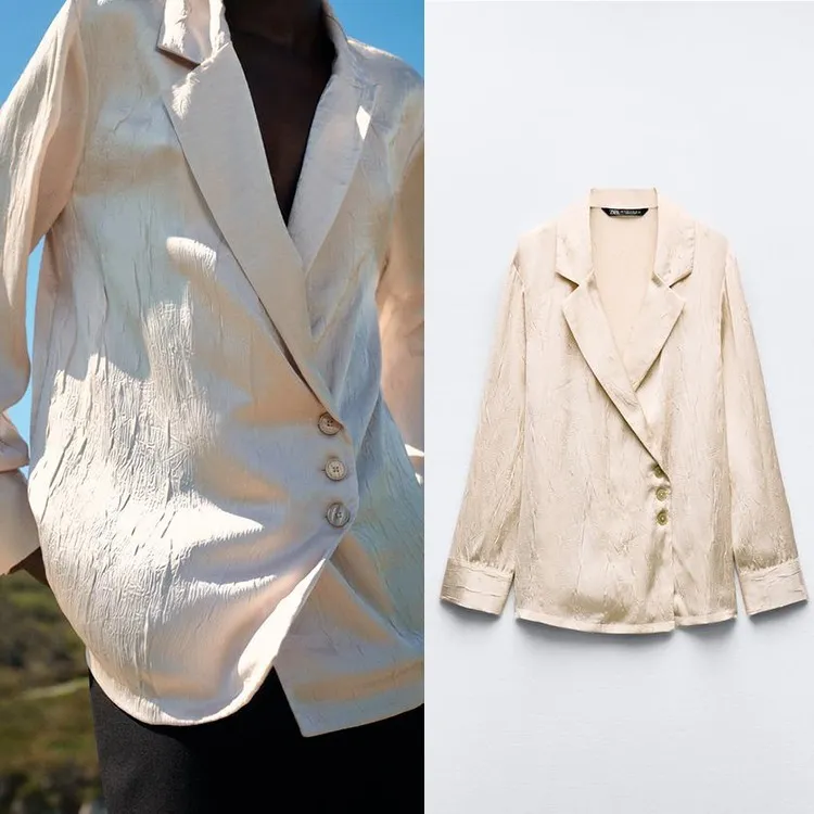 ZARA  |Casual Style Party Style Elegant Style Shirts & Blouses